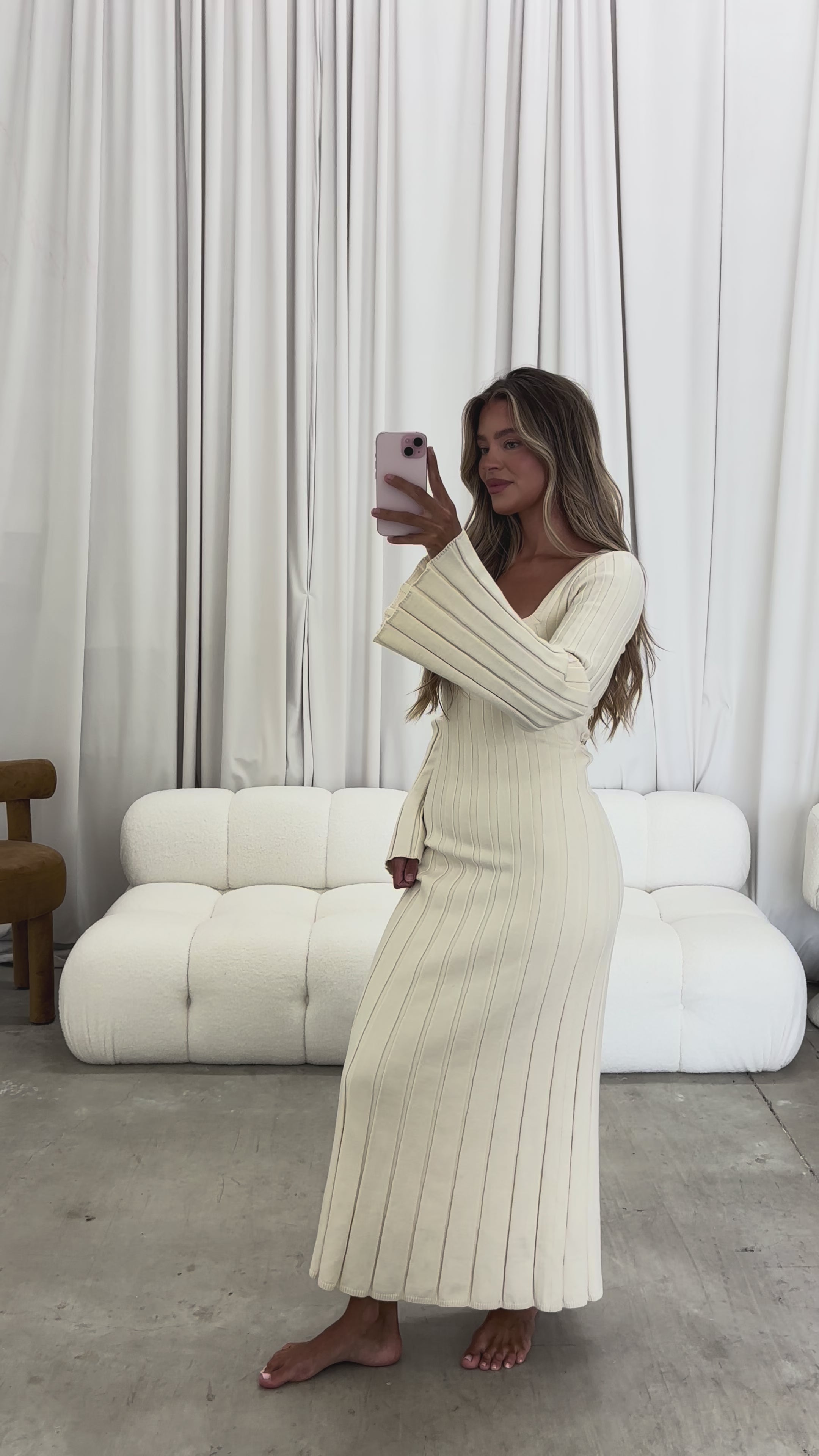 Rowan Square Neck Maxi Dress in Cream – Worth Collective