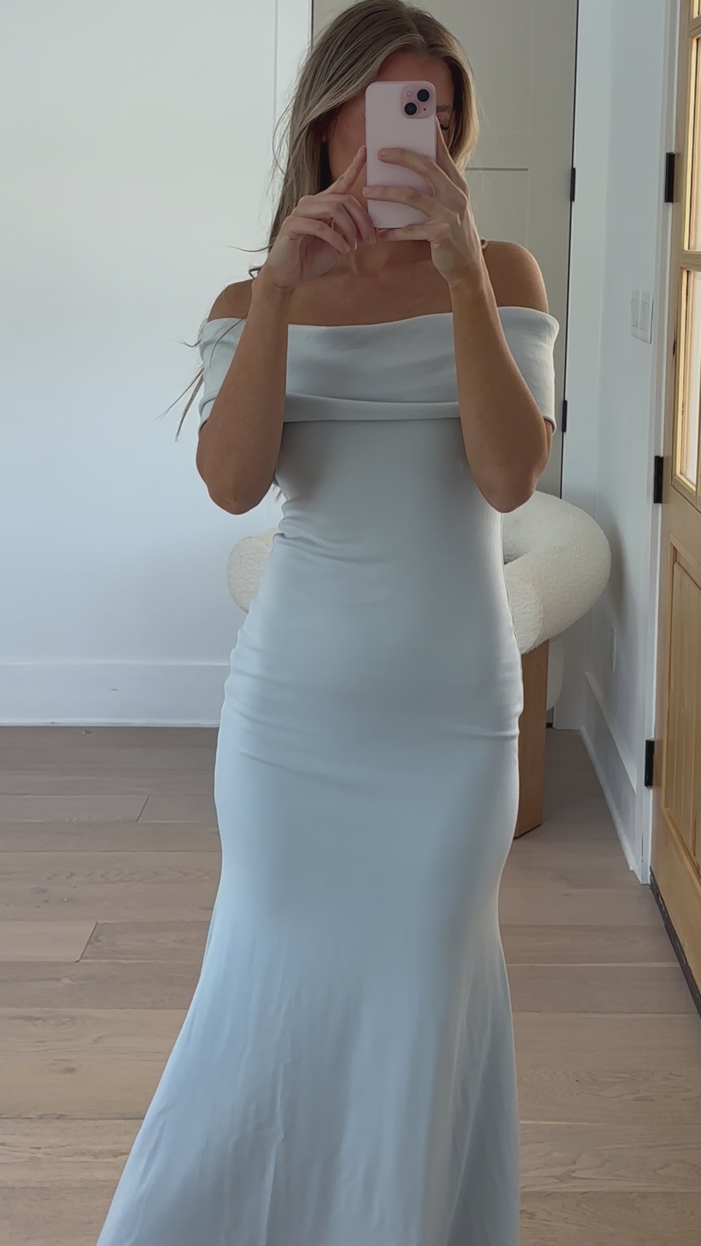Monroe Maxi Dress in Blue - Bump Friendly