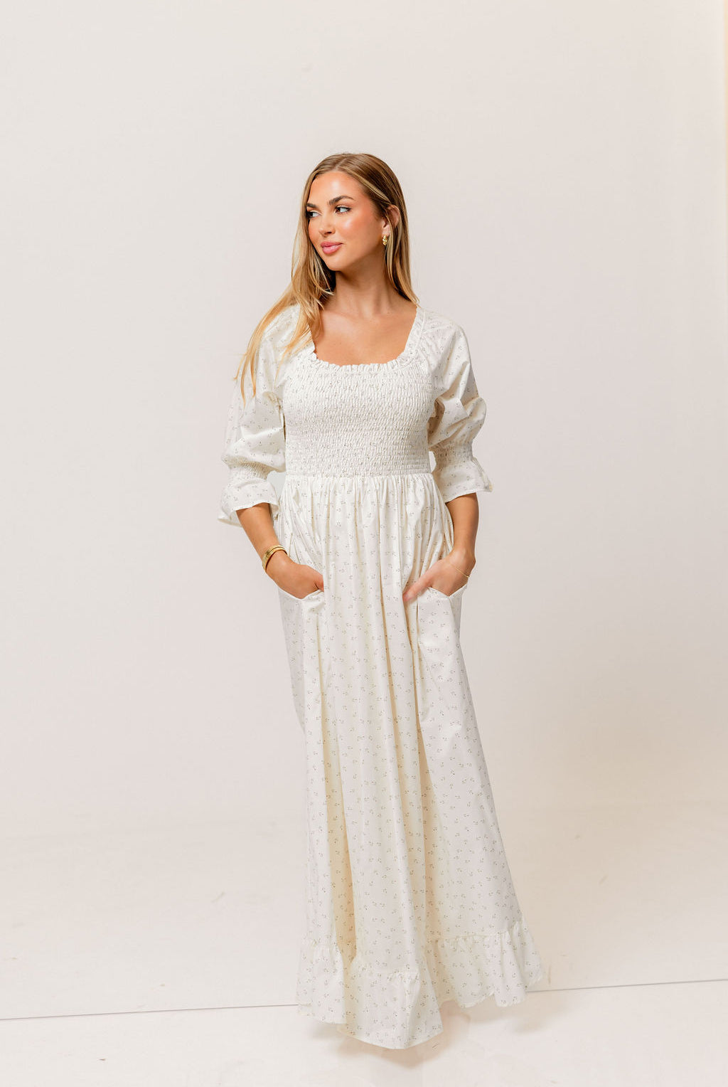long sleeve gender reveal dress Gender Reveal Maxi Dress