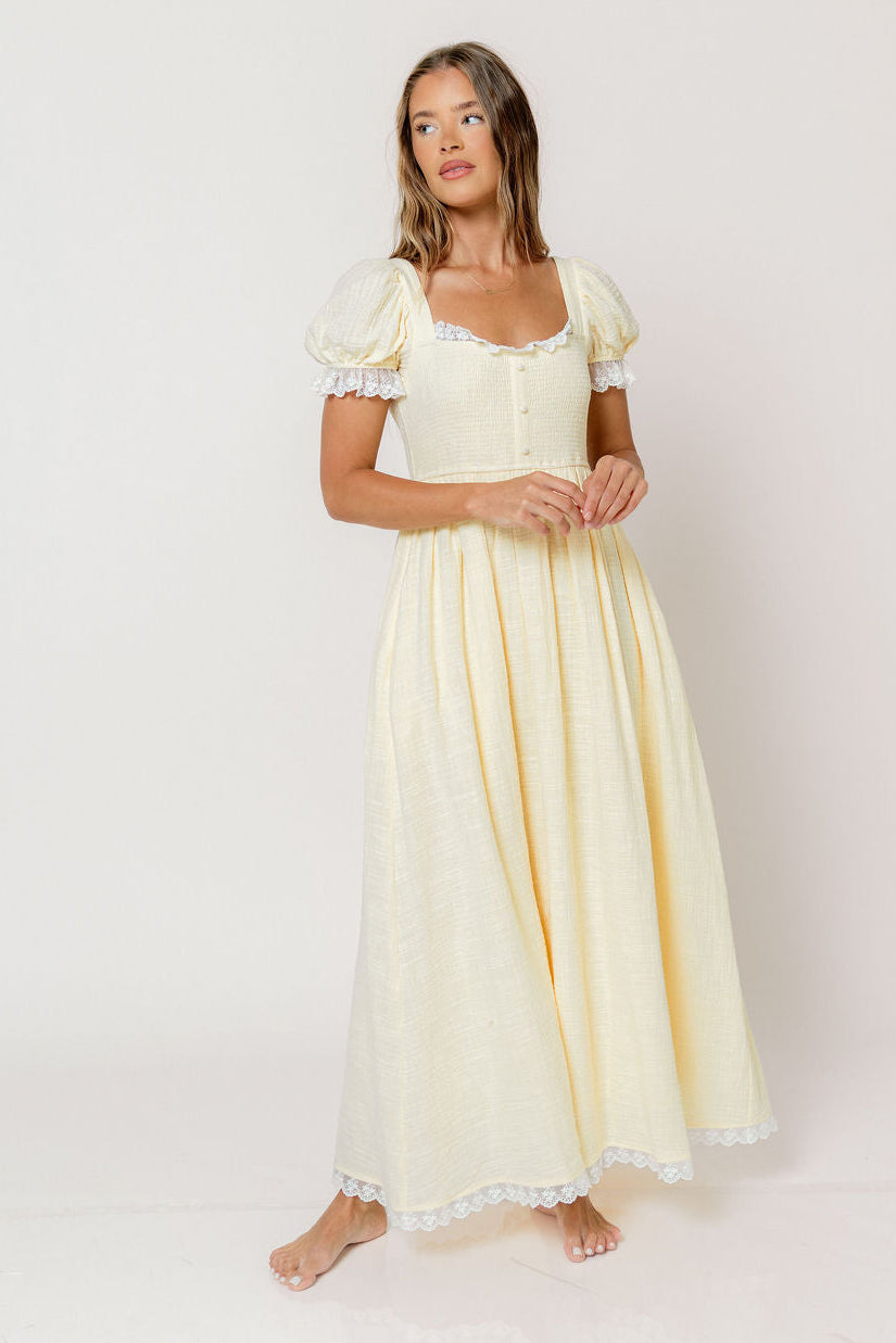 Porter 100% Cotton Maxi Dress in Butter Yellow *6/30 PRE-ORDER* – Worth  Collective