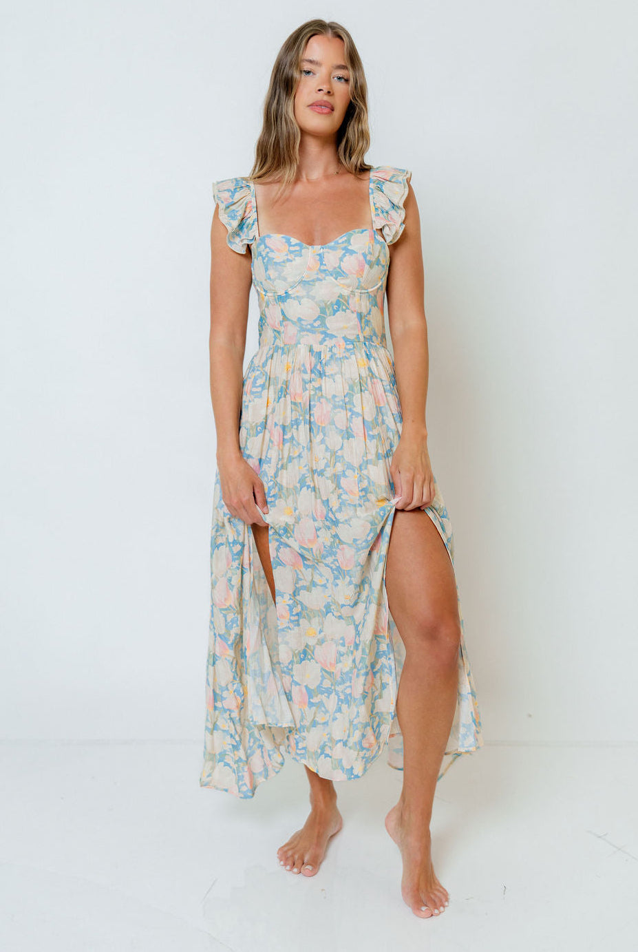 bodycom dresses Taupe Bodycon Midi Dress - All Dresses