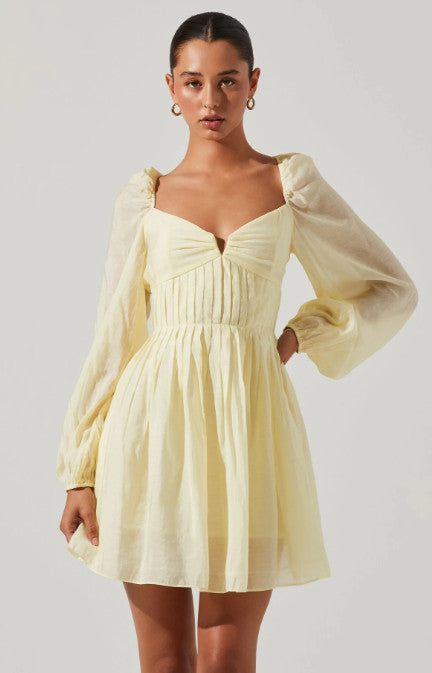 Carina Open Back Mini Dress in Butter – Worth Collective