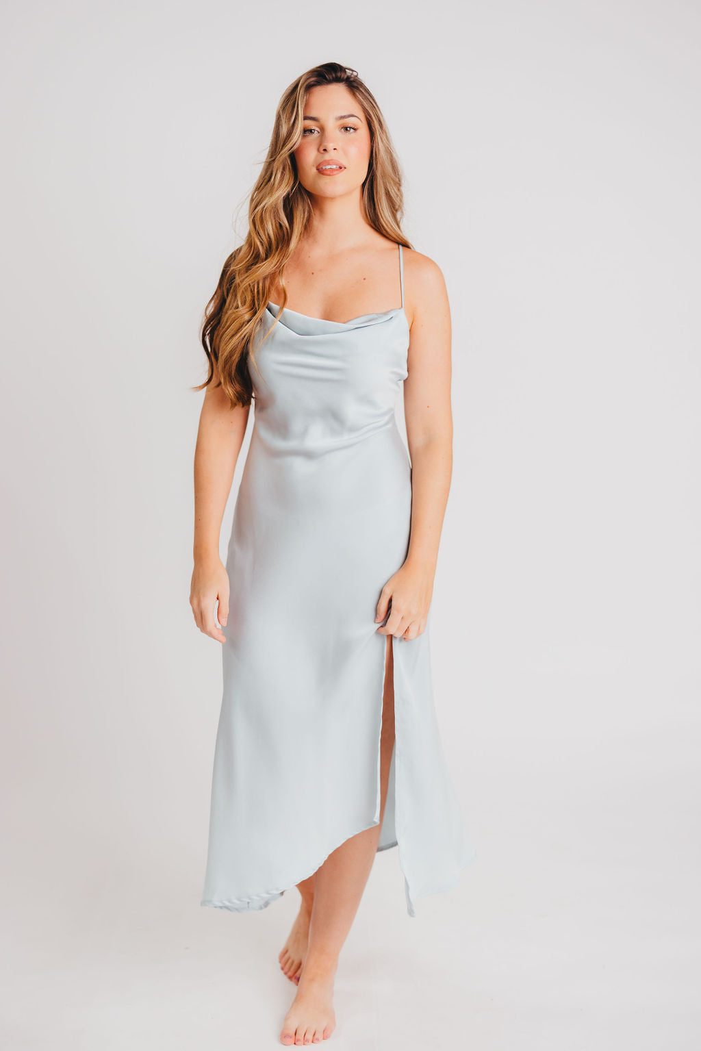 Gaia Dress by ASTR in Light Sage - Extended Sizes