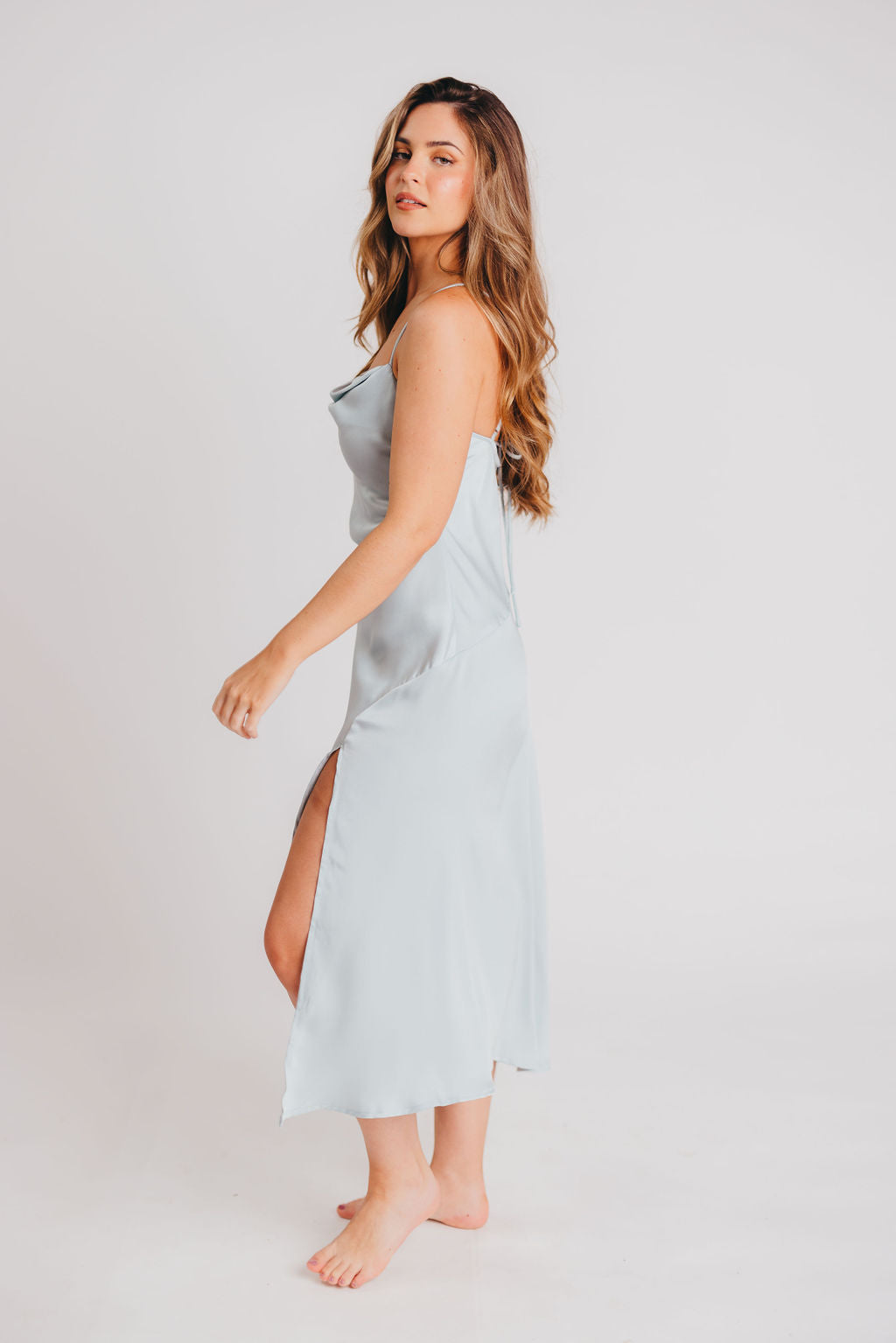 Gaia Dress by ASTR in Light Sage - Extended Sizes