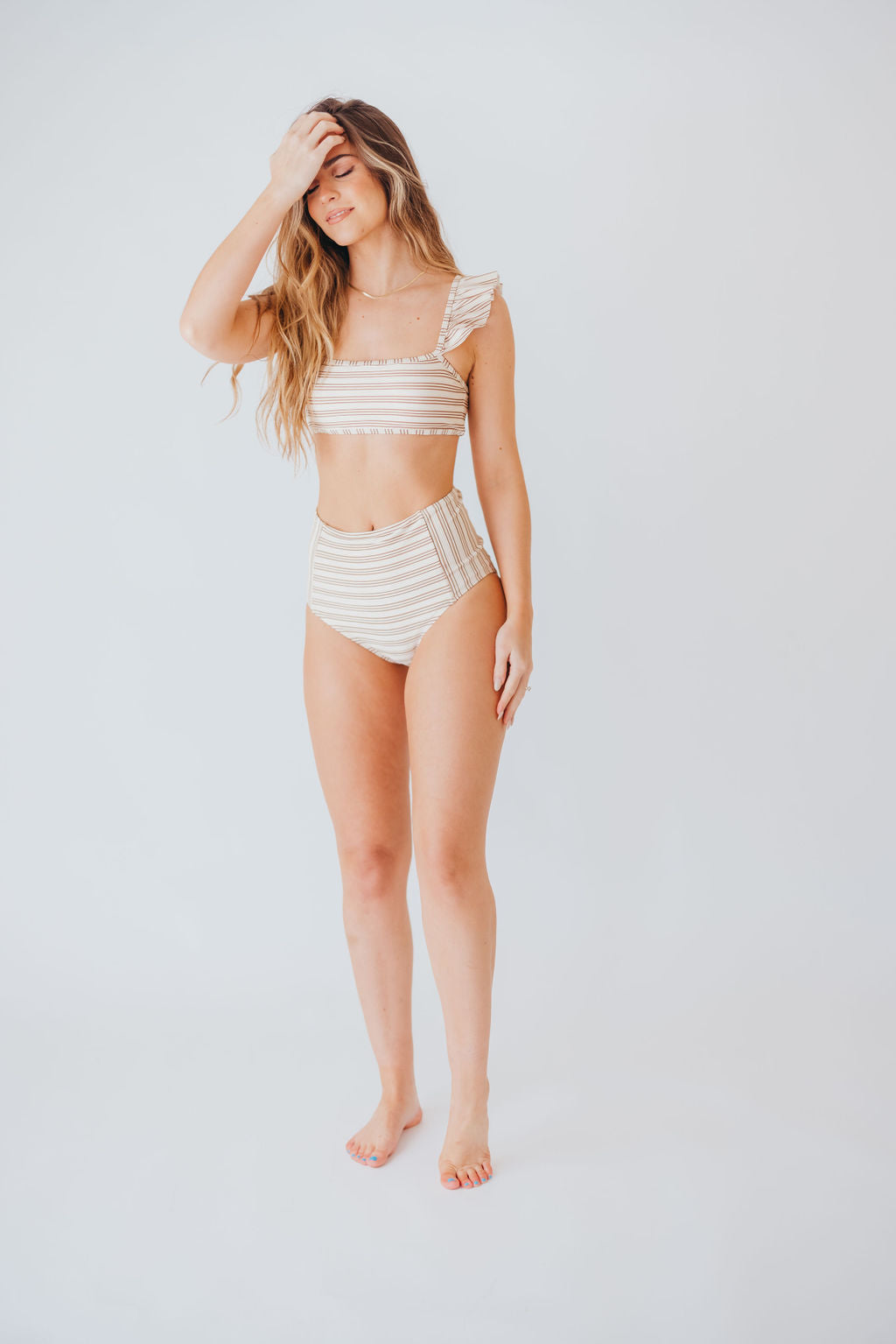 Cabana High Waisted Bikini Bottom | Rylee and Cru