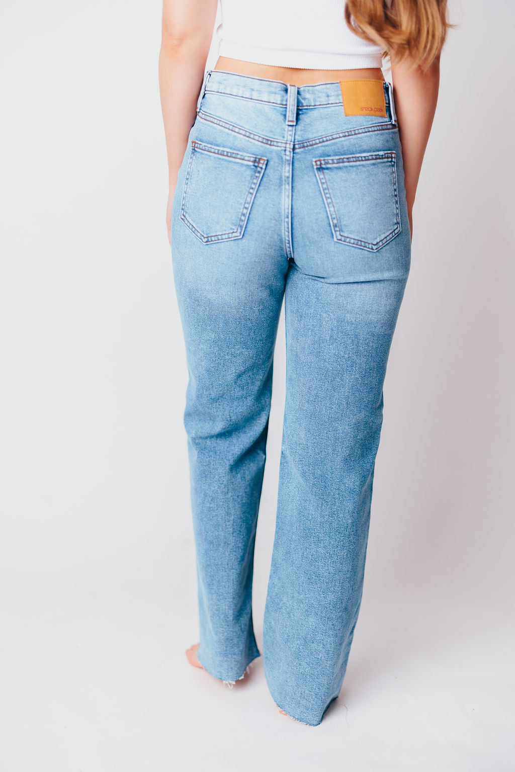 Brit High Rise Denim With Scissor Cut Hem