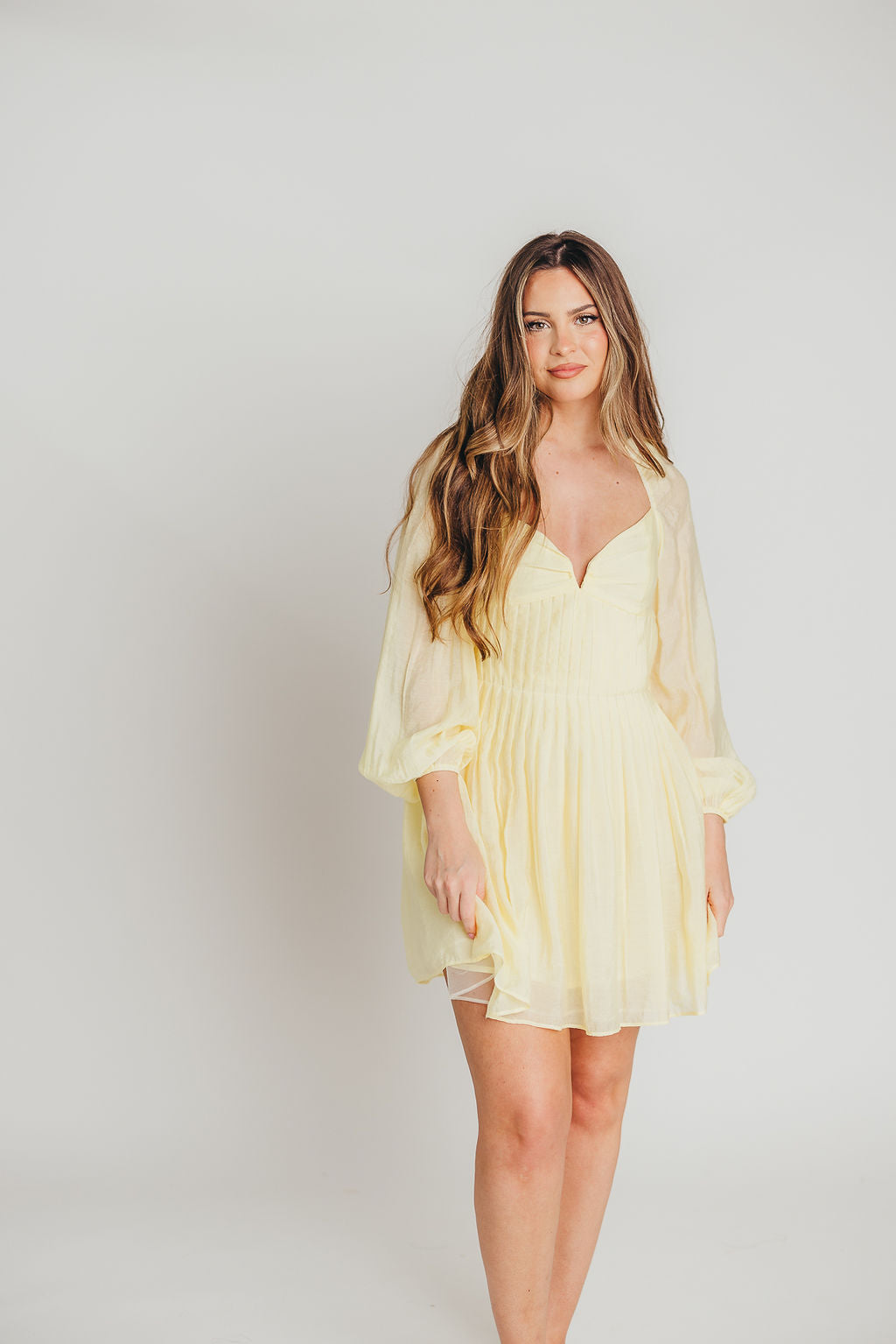 Carina Open Back Mini Dress in Butter – Worth Collective