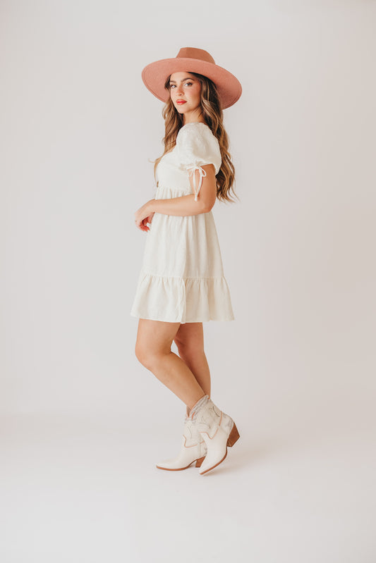 Loral Boots in Ivory Crocodile